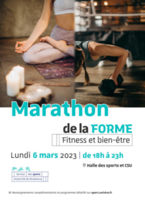 Marathon de la forme fitness et bien-être lundi 6 mars - Service des Sports - Université de Strasbourg